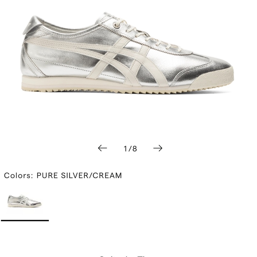 Onitsuka Tiger by Asics Silver Cream Sneakers
